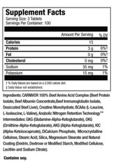MuscleMeds CARNIVOR BEEF AMINOS 100% Pure Beef Protein 300 Tabs BCAAs [ 2 Pack ]