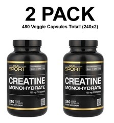 California Gold Nutrition, 2 PACK, Sport, Creatine, 750 mg, 240 Veggie Capsules