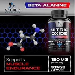 Nitric Oxide Booster 3000mg L-Arginine 3X Extra Strength Capsules