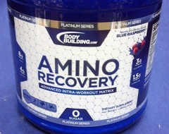 Bodybuilding.com Platinum Series AMINO RECOVERY Blue Raspberry – Exp 10/2024