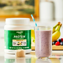 Equate Plant-Based Protein Powder Smooth Vanilla 13.4 oz Vegan Supplement
