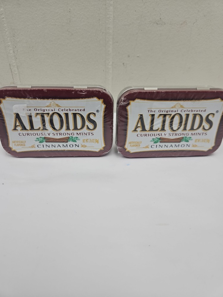 2 Altoids Cinnamon Flavored Mints 1.76 oz Tin – Refreshing, Curiously Strong A45