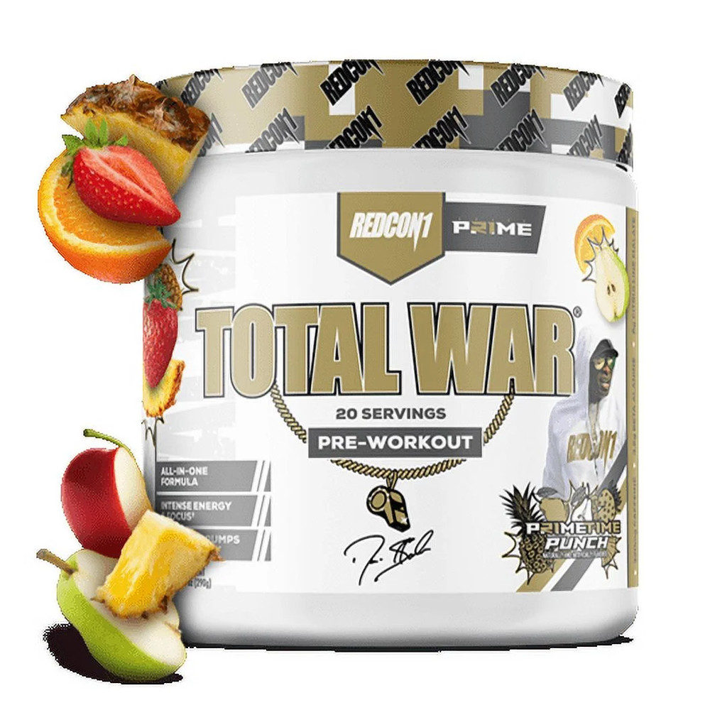 Total War Pre-Workout Powder Beta-Alanine & Citrulline Malate, Primetime Punch,