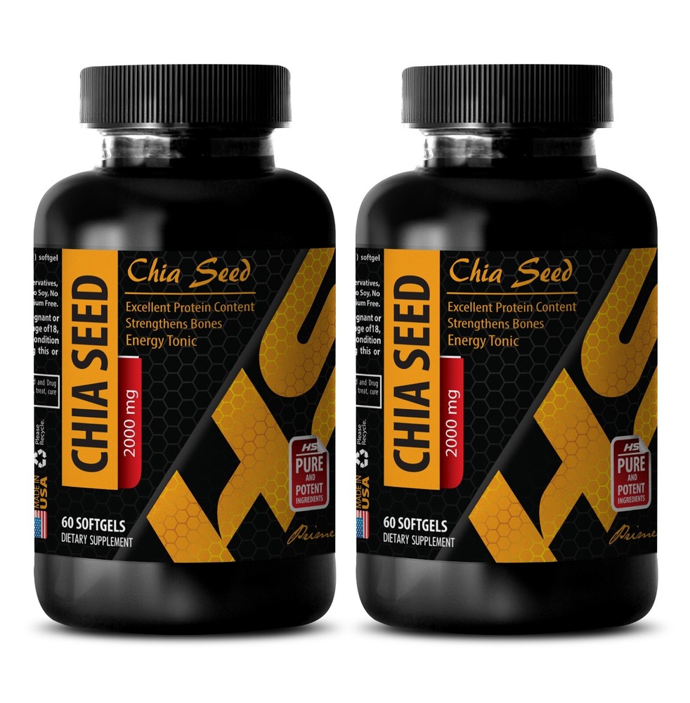 Natural glow enhancer – CHIA SEED OIL – Softening oil 2 Bottles 120 Capsules