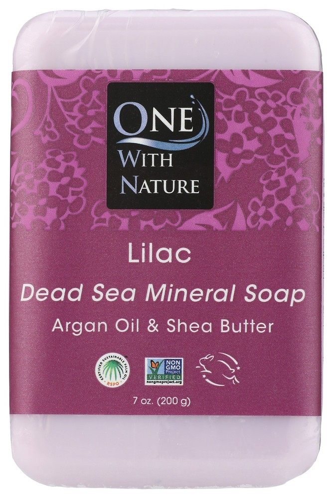 Lilac Dead Sea Mineral Soap Bar By One With Nature 7 Oz Natural 1 Pack