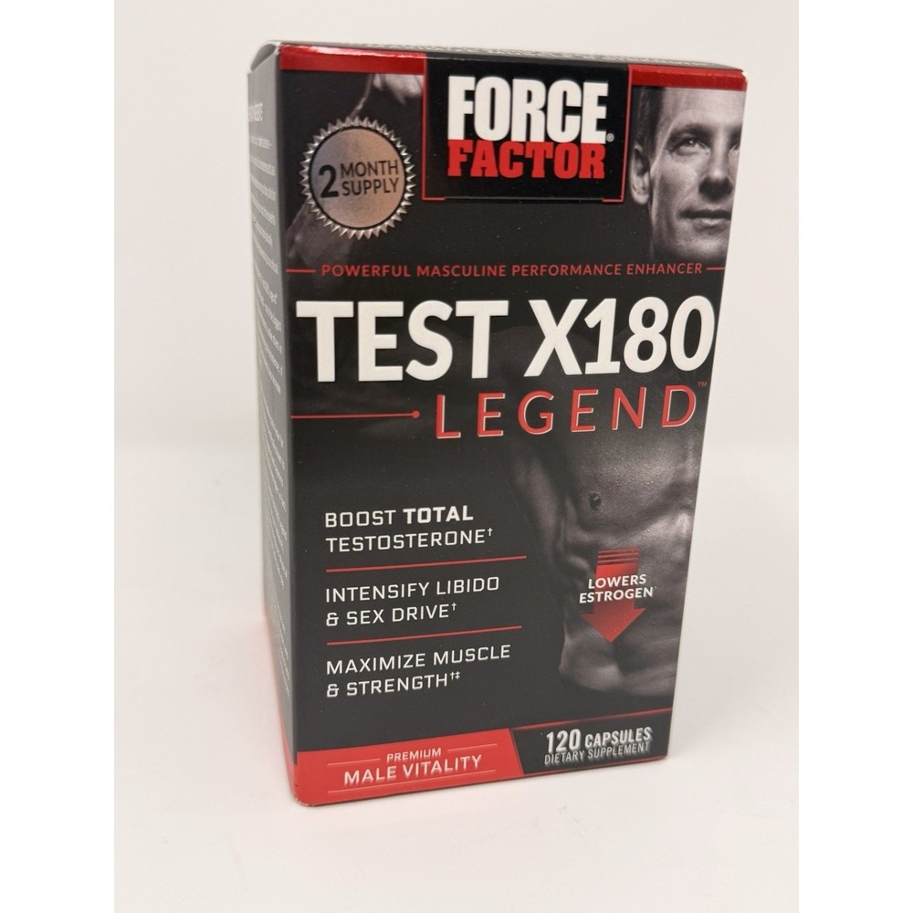 Force Factor Test X180 Legend ~ Test Booster Muscle Builder ~ 120 caps Exp 08/29