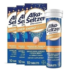 Alka-Seltzer Energy Boost: Caffeine & Guarana, B Vitamins, Supports Mental…