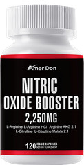 60 Nitric Oxide Booster Supplement w/ L-Arginine Premium Workout Muscle Capsule