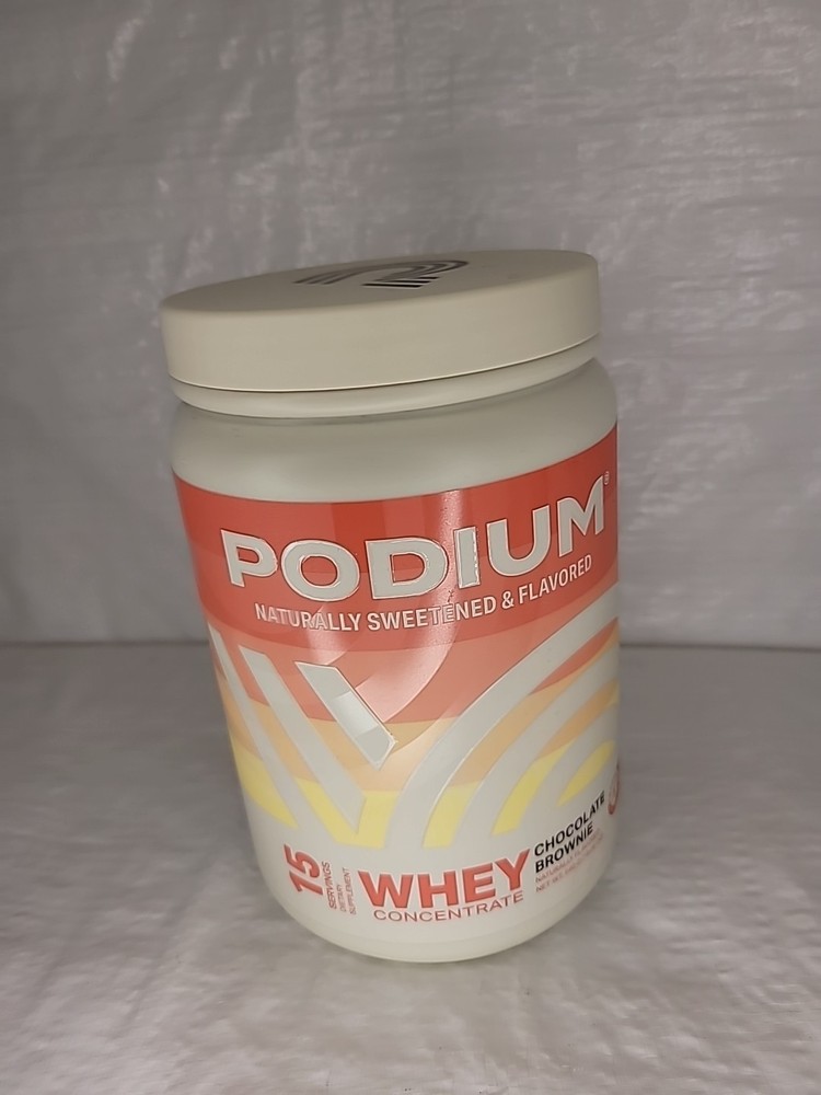 Podium Nutrition Whey Protein Powder Chocolate Brownie 22g Protein Per Serving