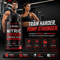 Nitric Oxide L-Arginine Pre-Workout + Testosterone Booster, Men’s Multivitamin