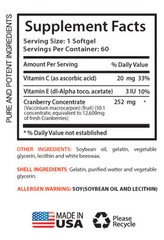 UTIs Helping Pills – Cranberry Extract 50:1 272mg – Canberry Plant 1B