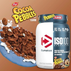 Dymatize x Cocoa Pebbles ISO100 Whey Protein Powder Isolate,Protein, 20 Servings