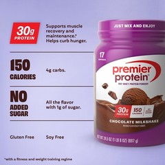 Premier Protein Powder, Chocolate Milkshake, 30g Protein, No Added Sugar, 100…