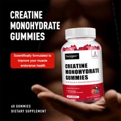 Creatine Monohydrate Gummy Energy Enhancement Improves Muscle