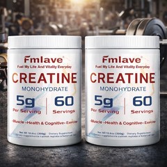 2 pack Creatine Monohydrate 300g (10.6 oz) , Micronized Pure Powder -120Servings