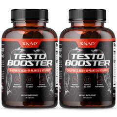 Snap Testo Booster – Muscle Growth, Energy, Libido Capsules 90ct – 2 Pack