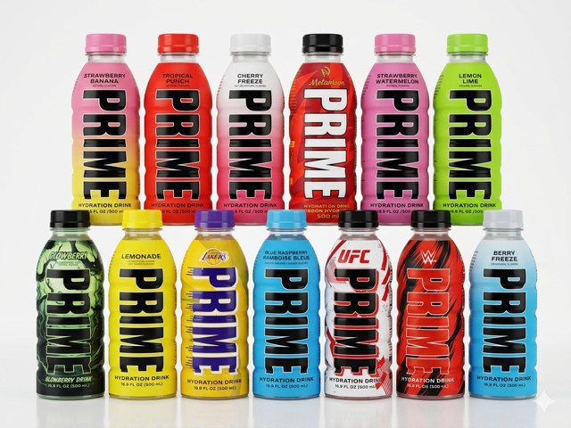 PRIME Hydration Sports Drink – Electrolytes, BCAA – Variety Pack, 16.9oz (12 ct)