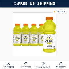 Gatorade Zero Sugar Thirst Quencher Sports Drink, Lemon-Lime, 20 oz (Pack of 8)
