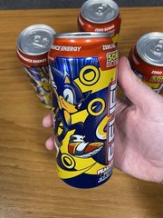 Lot of 4 – G Fuel Sonic The Hedgehog Peach Rings Limit Edition 16oz Cans – New