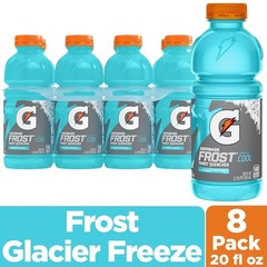 Gatorade Thrist Quencher, Frost Glacier Freeze Sports 20 Fl Oz (Pack of 8)
