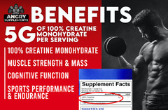 AS Creatine Monohydrate Powder 400 SERVINGS 5G Men Muscle Gain 2.2 LBS BAG 2PACK