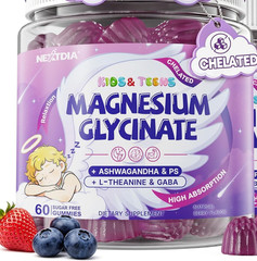 NextDia Magnesium Glycinate Gummies for Teens & Kids | High Absorption Chelated