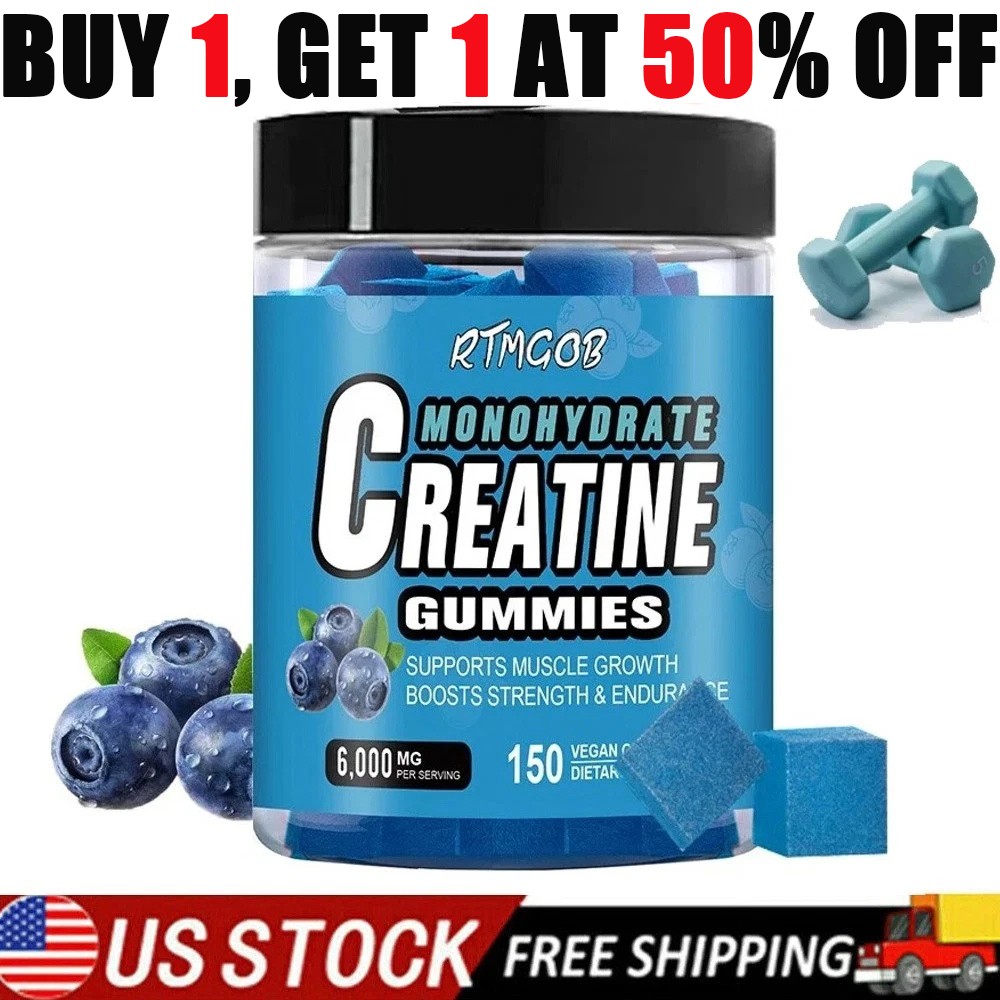 150x Counts Creatine Monohydrate Gummies – Increase Strength and Build Muscle