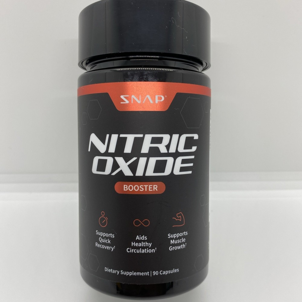 SNAP Nitric Oxide Booster 90 Capsules Supports Muscle Growth, Quick Recovery