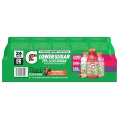 Gatorade Lower Sugar Variety Pack, 12 fl oz, 24-Pack Bottles