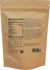 Raw Organic Whey Protein Powder Grass-Fed Non-GMO Hormone-Free 12 oz