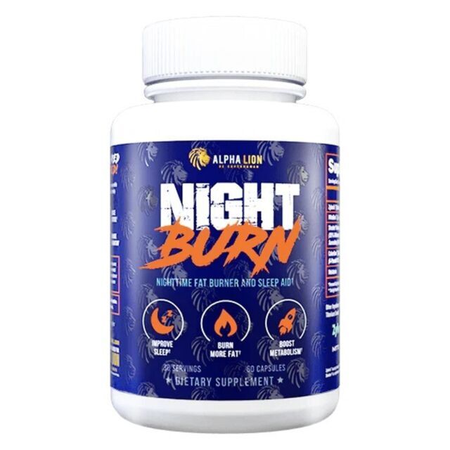 Alpha Lion «Night Burn» Night-Time Sleep Aid & Fat Burner (60 Capsules)