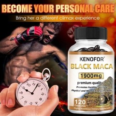 Organic Black Maca Supplement Capsules Supports Stamina & Fertility Men’s Health