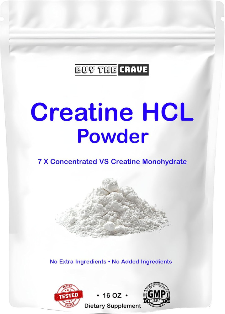Creatine HCL Powder (16 Oz), 1 Ingredient, Energy Production, Athletic Performan