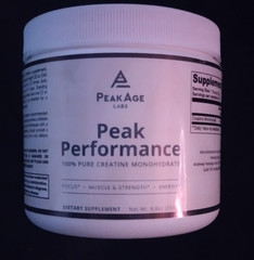 peak age labs peak performance 100% creatine monohydrate 8.8oz 250g exp 12/27