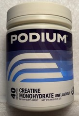 Podium Creatine Monohydrate Unflavored 7.5oz/40 Servings Expires 2/26