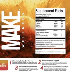 Make Wellness Hydrated Grapefruit Hydration & Electrolyte Drink Mix 30 Sachets