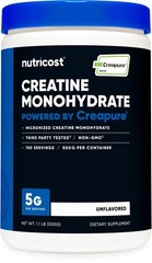 Pure Creatine Monohydrate 500g – High-Purity Muscle Growth Supplement, Energy Bo