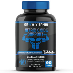 Nitric Oxide Booster Supplement – L-Arginine, L-Citrulline 3150MG – 90 Capsules