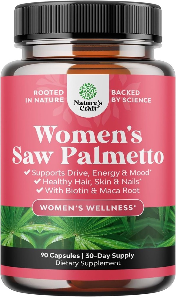 Extra Strength Saw Palmetto for Women 500mg – DHT 90 Count (Pack of 1)