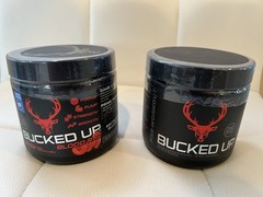 Bucked Up Woke AF Pre-Workout Powder Rocket Pop / Blood Raz (Lot of 2)