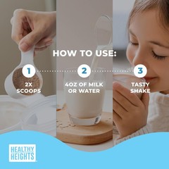 Grow Daily 3+ Shake Mix 7-serving Canister by Healthy Heights – Protein Powder (