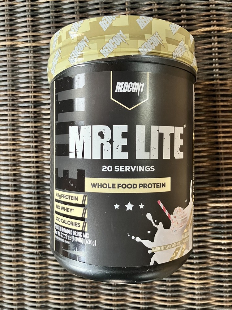 Redcon1 Mre Lite Vanilla Milkshake Protein Power Drink Mix 33.33 Oz Bodybuilder