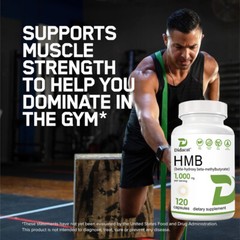 HMB 1000mg For Muscle Growth Lean Muscle Mass Fast Workout Recovery 30/60/120ct