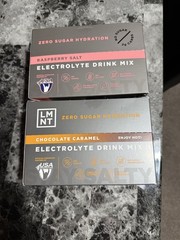 LMNT Zero Sugar Electrolyte Drink Mix Raspberry Salt & Chocolate Caramel