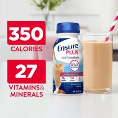 Ensure Plus Butter Pecan Nutrition Shake | Meal 8 Fl Oz (Pack of 24)