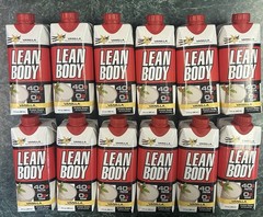 12-Lean Body Protein Shake Vanilla 40g Protein 0g Sugar 17 fl oz BB-04/26/27