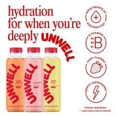 Unwell Hydration Electrolyte Drink for Rapid Hydration, Mango Citrus, 12 pack
