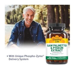 Country Life Saw Palmetto & Pygeum Extract – Prostate 90 Count (Pack of 1)