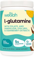 Wellah L-Glutamine Blue Hawaii Powder (50 Servings) – 5g L-Glutamine Per Serving
