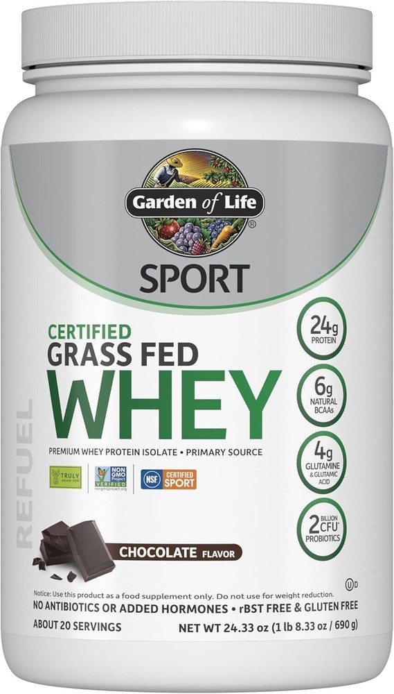 Garden of Life Grass Fed Whey Protein – Chocolate (SET OF 6, EXP 11/2025)